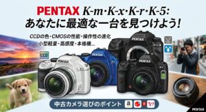 【徹底比較】PENTAX K-m vs K-x vs K-r vs K-5 中古で選ぶならどのモデル？