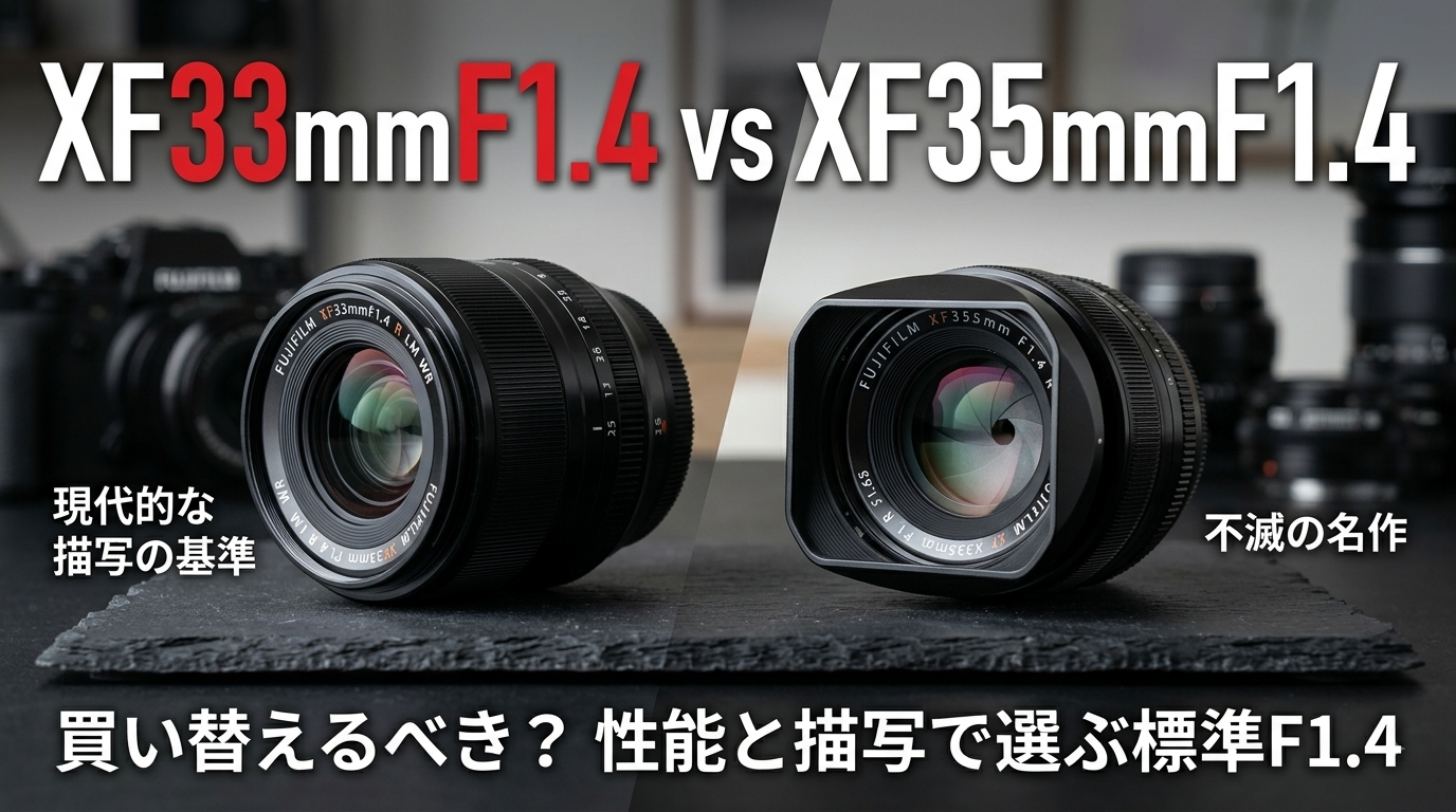 【比較】富士フイルム XF33mmF1.4はXF35mmF1.4の「完全上位互換」か？描写・AF・実用性から考える選び方